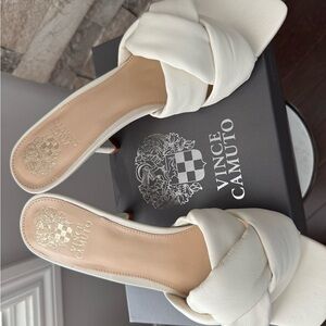 Vince Camuto Women's Cream Mules